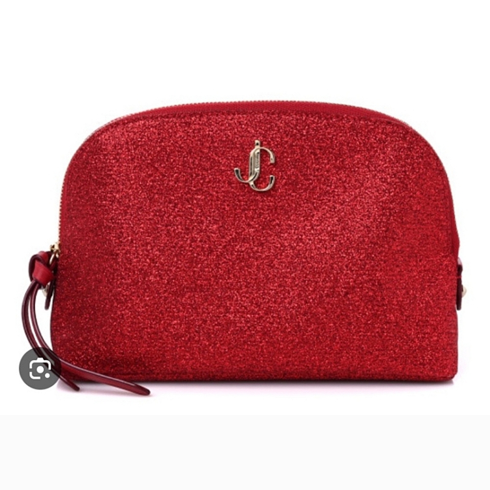 Jimmy Choo Glitter Cosmetic Bag